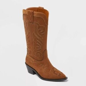 Universal Thread Women's Lorena Cognac Western Boots Size 10